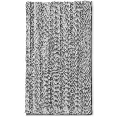 Hearth & Harbor Striped Bathroom Rug set, Ultra Soft Chenille Bathroom Rugs