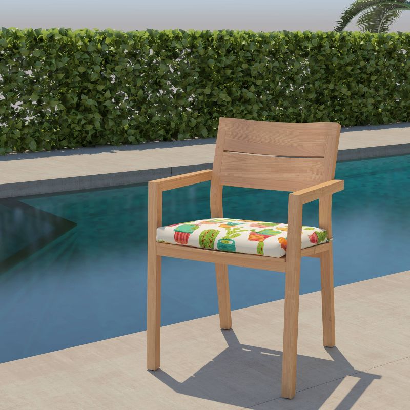 Skyline Furniture 18&#34;x18&#34; Outdoor Chair Cushion Cetera Ivory, 6 of 8