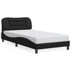 vidaXL Bed Frame without Mattress Black 39.4"x74.8" Faux Leather - 2 of 4