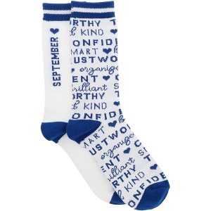 Pavilion Gift Company - September - M/L Unisex Crew Sock - Socks - 1 of 4