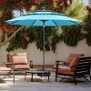 Ainfox 10FT 3 tier vented Outdoor Table Umbrella with Round Umbrella Base For Beach Market Backyard - 4 of 4