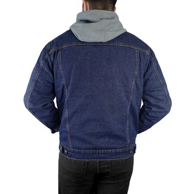 Victory Outfitters Men's Fleece Lined Denim Hoodie Jacket Medium Blue L — фото 3