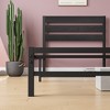 Twin Size Platform Bed with Rustic Vintage Wood Headboard - 4 of 4