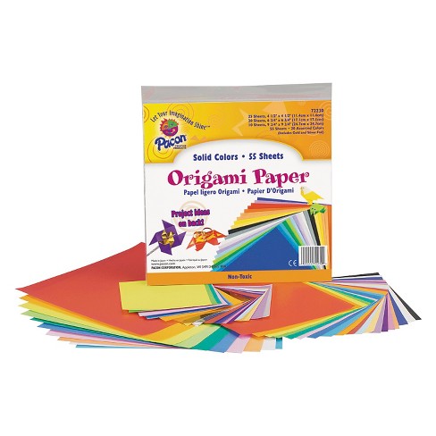 Pacon Origami Paper 30 Lbs 9 34 X 9 34 Multi Colored 55 Sheets Per Pack