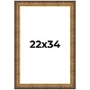 PosterPalooza | Museum Gold Picture Frame - UV Acrylic, Foam Board Backing, Hanging Hardware - 2 of 4