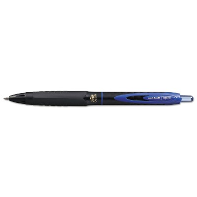 uni-ball 307 Retractable Gel Pen Micro 0.5mm Blue Ink Black Barrel Dozen 1947088