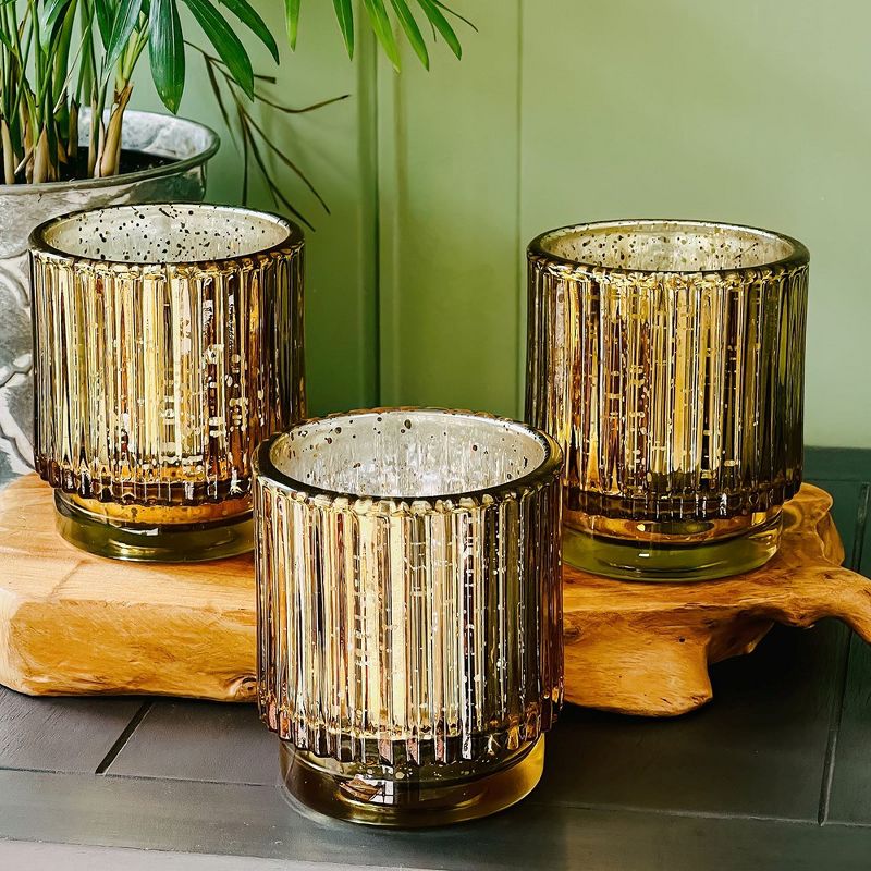 Ribbed Glass Votive Candle Holder (Set of 6), 5 of 13