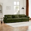 Large Straight Sectional Sofa,Modern Velvet Sectional Sofa With Waist Pillows And Throw Pillows,Comfortable Sofa For Living Room-Cuddlewood - 2 of 4