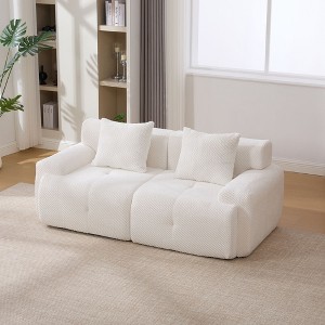 Okak Modern Modular Cloud Sofa Sectional Loveseat/Lounger Set with Pillows,Deep Seat Single Sofa for Living Room,Apartment,Guestroom - 1 of 4