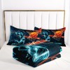 Sports Quilts Set - Basketball Quilt Bedding Set, Blue and Black Twin Size for Modern Bedroom, All Season Bedroom Quilt, 1 Quilt with 2 Pillowcases - 2 of 4