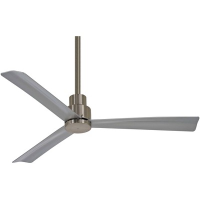 44" Minka Aire Modern Outdoor Ceiling Fan with Remote Control Brushed Nickel Silver Wet Rated for Patio Exterior Porch Gazebo Barn