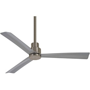 44" Minka Aire Modern Outdoor Ceiling Fan with Remote Control Brushed Nickel Silver Wet Rated for Patio Exterior Porch Gazebo Barn - 1 of 4