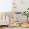 Tangkula 47" Cat Tree for Indoor Cats w/ Thickened Sisal Scratching Posts 2 Platforms - 3 of 4
