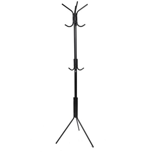 Mind Reader Standing Metal Coat Rack, 11 Hooks, Black : Target