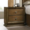 Vynxaria Transitional 2-Drawer Nightstand - Walnut, Solid Rubberwood/Okume Veneer, English Dovetail, Bronze Metal Knobs, 1pc Bedroom Furniture - 4 of 4