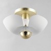 Maxim Lighting Poppy 1 - Light Flush Mount in  White/Satin Brass - 2 of 4