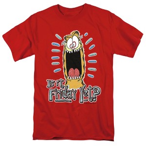 Garfield Friday Adult T-Shirt Red - 1 of 4