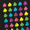 Easter Rainbow Peeps Pattern Women's T-Shirt Black - 2 of 4