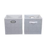Household Essentials 2pc 12" x 13" Fabric Storage Bin Set White