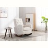 CAVINAS Rocking Chair with High Back Modern Armchair Lounge Chair with Fabric Padded Seat for Bedroom, Living Room - 4 of 4