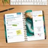 HARDCOVER 2026 Planner, 5.5"x8": 14 Months (Nov 2025-Dec 2026), Daily/Weekly/Monthly,  Bookmark, Pocket Folder w Sticky Notes (Teal Gold Marble) - 3 of 4