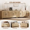 Bestier 70''TV Stand with 4-Door Storage For TVs up to 75 inches., Reeded Sideboard Buffet with Cord Management,Practical Console in The Entryway - 3 of 4