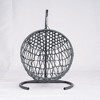 Sapphtopaz Egg-Shaped Cat Bed with Rattan Wicker Hanging Swinging Cat Bed with Soft Cushion & Detachable Hammock Bed for Small Cats & Dogs - 4 of 4