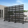 PexFix Outdoor Metal Privacy Screen Garden Fence Stripe Pattern Wall Applique - 4 of 4