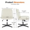 CAVINAS Adjustable Office Chair ,Swivel Desk Chair with Metal Base for Adult, Student,No Wheels - 3 of 4