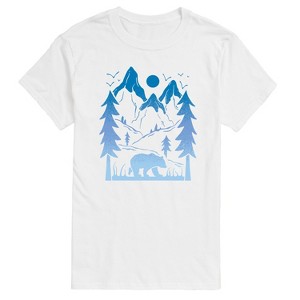 Men's - Instant Message - Bear And Mountains Short Sleeve Graphic T-Shirt - 1 of 4