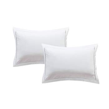 Standard 2pk Hemstitch Pillow Sham White - Luxury Hotel