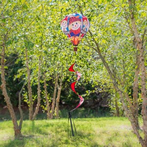 Happy Scarecrow Couple Burlap Balloon Spinner - 1 of 4