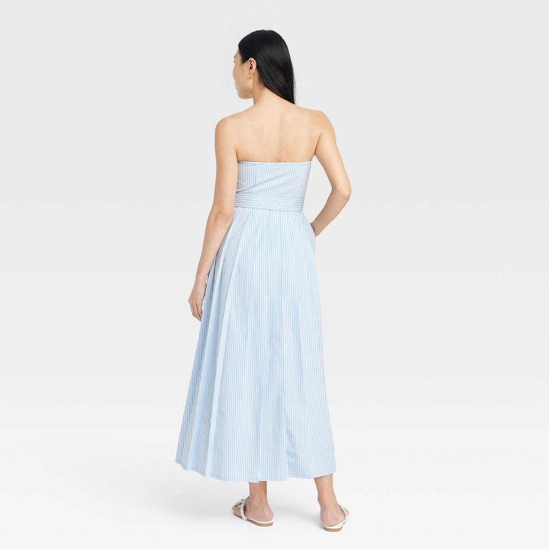Women's Belted Midi Bandeau Dress - A New Day™, 3 of 12