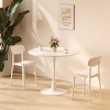 31.5" Round Dining Table, Small Space Modern Kitchen Table for 2, Compact Tulip Pedestal Table for Dining Room or Breakfast Nook-The Pop Home - 2 of 4