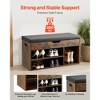 VEVOR Entryway Shoe Bench, 31.7 x 12.0 x 17.5 Inch Shoe Storage Organizer with Lift Top Storage Space, 300lbs Bench with Cushion Seat, Brown + Black - 4 of 4