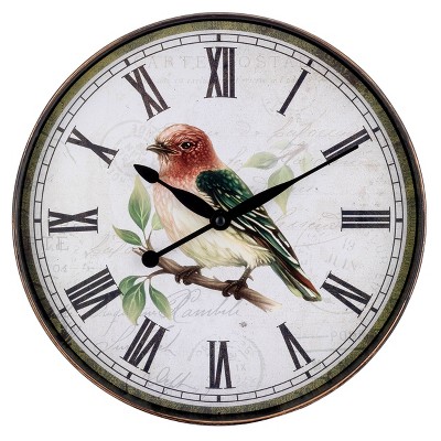 12" Wall Clock with Bird Themed Dial - Westclox