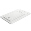 Martha Stewart Everyday Fayer 2 Piece Polypropylene 16in and 12in Cutting Board Set in White - image 3 of 4