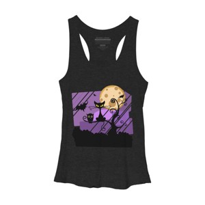 Women's Design By Humans Night Halloween moon By ChadiElHanchi Racerback Tank Top - 1 of 3