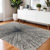 Gray and Ivory Abstract Power Loom Area Rug - 2 of 4