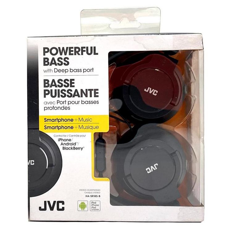 JVC Lightweight Flat Foldable Headphone with Mic,, 5 of 6