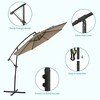 Sonkuki 10 Ft. Patio Offset Umbrella Outdoor Hanging Umbrellas w/Steel Frame - 3 of 4