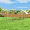 XBRIGH Large Metal Chicken Coop Walk-in Poultry Cage Chicken Run Pen Duck House with Waterproof and Anti-Ultraviolet for Outdoor Farm Use Spire Roof - 2 of 4