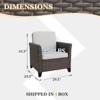 EAGLE PEAK Ocean Vista 2 Piece Outdoor Patio Chairs, Variated All-weather PE Wicker Single Dinnning Chairs with Cushions - 3 of 4