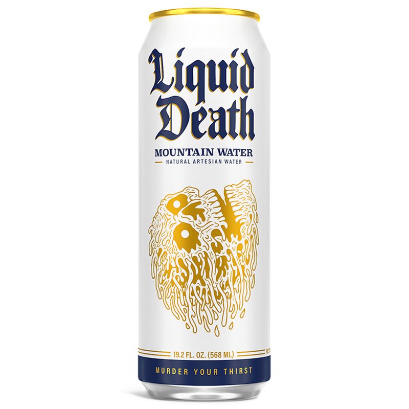 Liquid Death 100% Mountain Water - 19.2 fl oz Can, 1 of 5