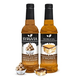 Syruvia Coffee Flavors Variety Pack: Chocolate Chip Cookie Dough & Smores 25.4 fl oz Syrup - 1 of 4