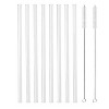 Kitcheniva Reusable Glass Straws with Bag & Cleaning Brush, 8 Pcs - 2 of 4