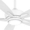 52" Minka Aire Kelvyn Flat White CCT LED Ceiling Fan with Remote - 3 of 4