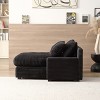 VASIP Modern Beige Sleeper Sofa Bed - Luxury Corduroy Upholstery Couch with Chaise | Convertible Daybed for Living Room - 3 of 4