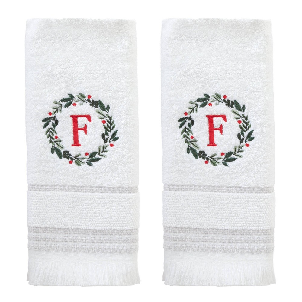 Photos - Towel SKL Home 2pk Wreath Monogram Hand  "F"