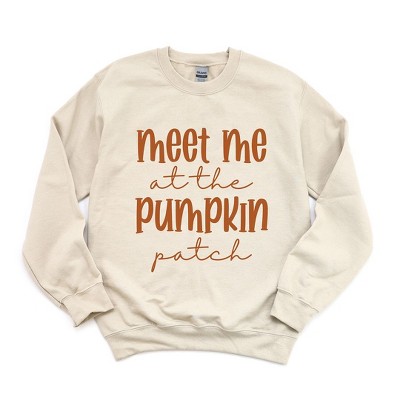 Simply Sage Market Women's Graphic Sweatshirt Meet Me At The Pumpkin Patch Script